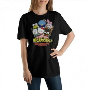 My Hero Academia Hello Kitty and Friends black graphic tee UNISEX Large